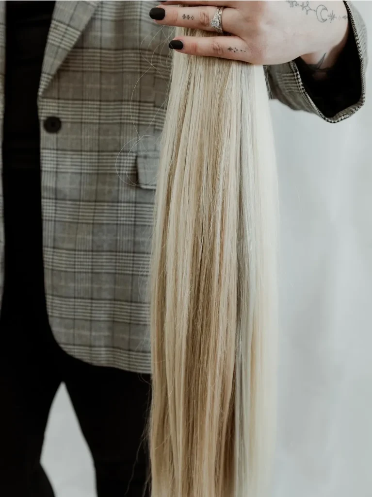 Blonde Weft Colour Extensions